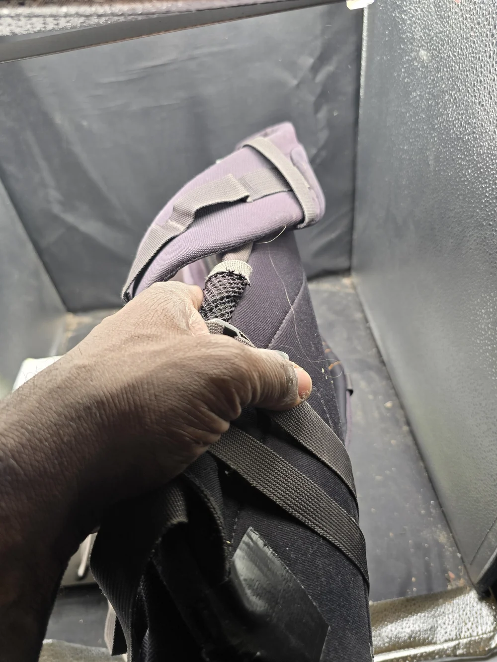The North Face Purple Men’s Backpack with Light Gray Accents